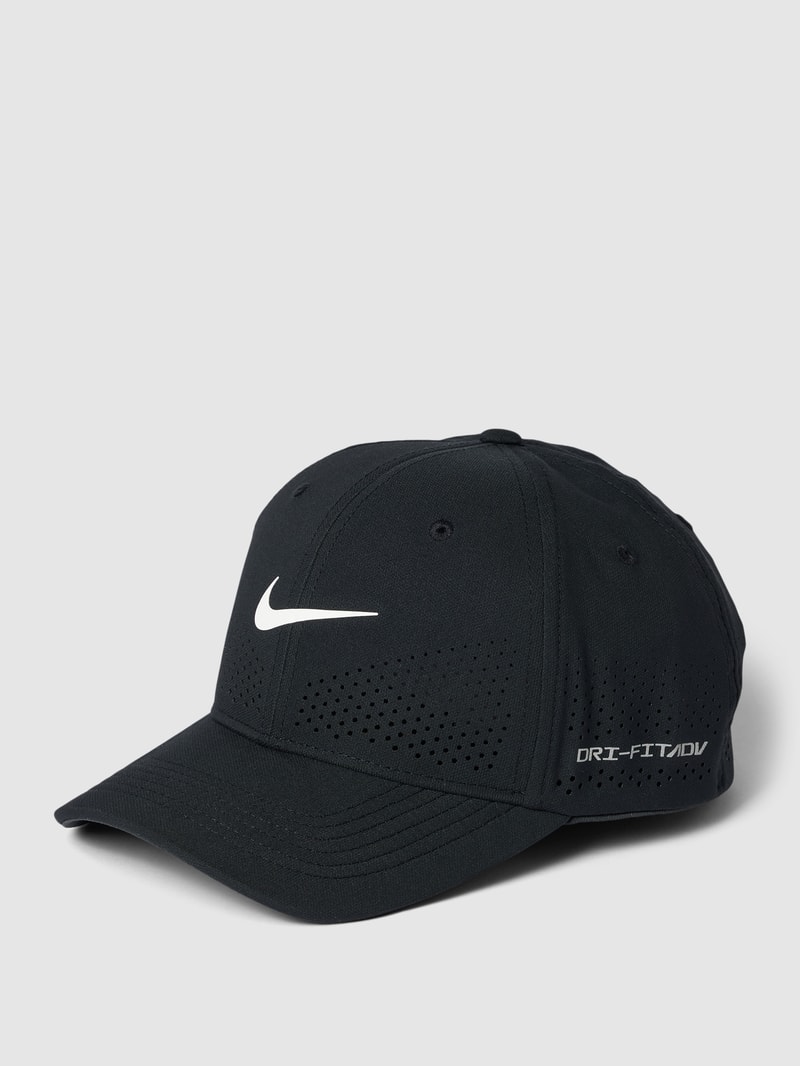 Basecap mit Label-Print in schwarz