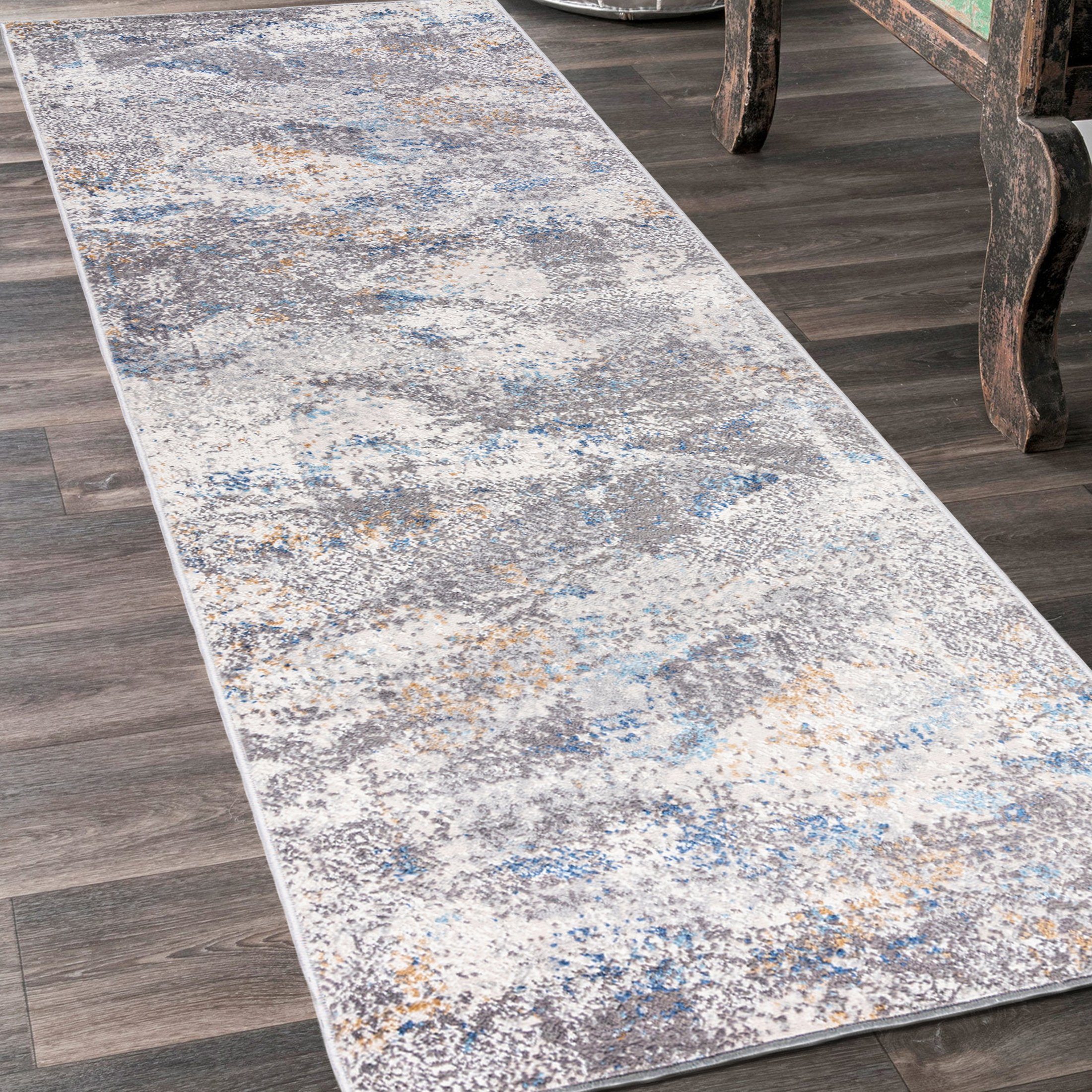 Läufer Läufer FlurLäufer Modern für Vorzimmer Schlafzimmer - Abstrakt Muster, Mazovia, 60 x 100 cm, Kurzflor, Meterware