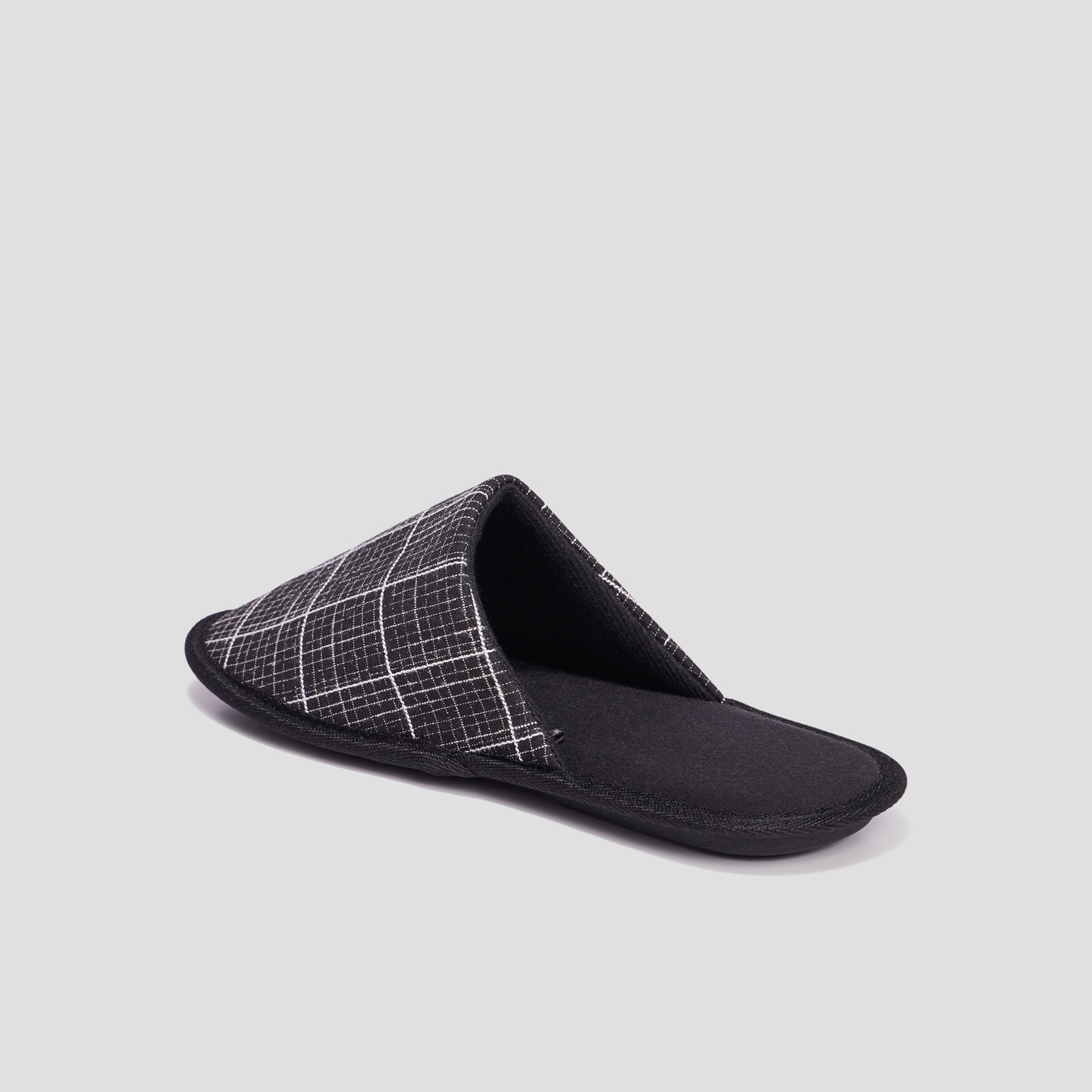 Chaussons mules noir homme | La Halle