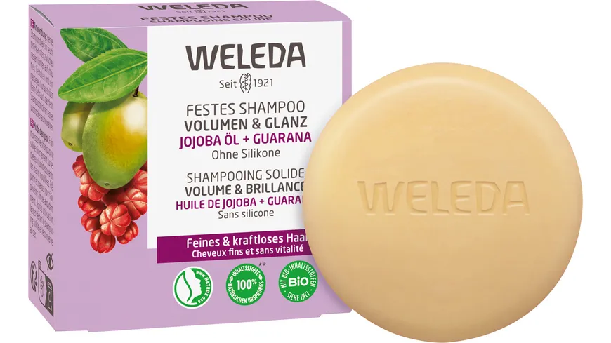 Weleda Festes Shampoo Volumen & Glanz 50 g