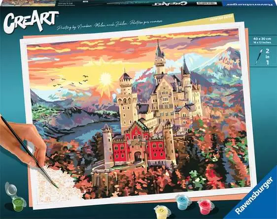 CreArt Märchenhaftes Schloss - Malen nach Zahlen für Erwachsene