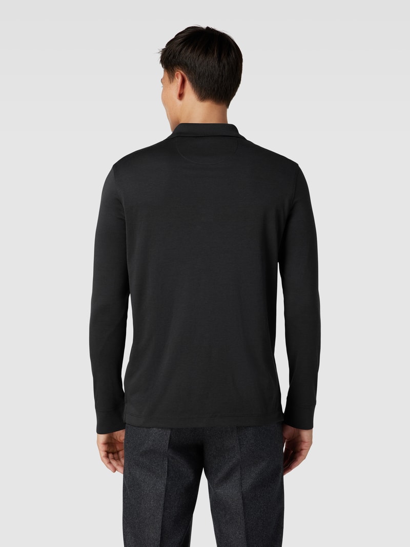 Poloshirt mit Brusttasche in dunkelgrau