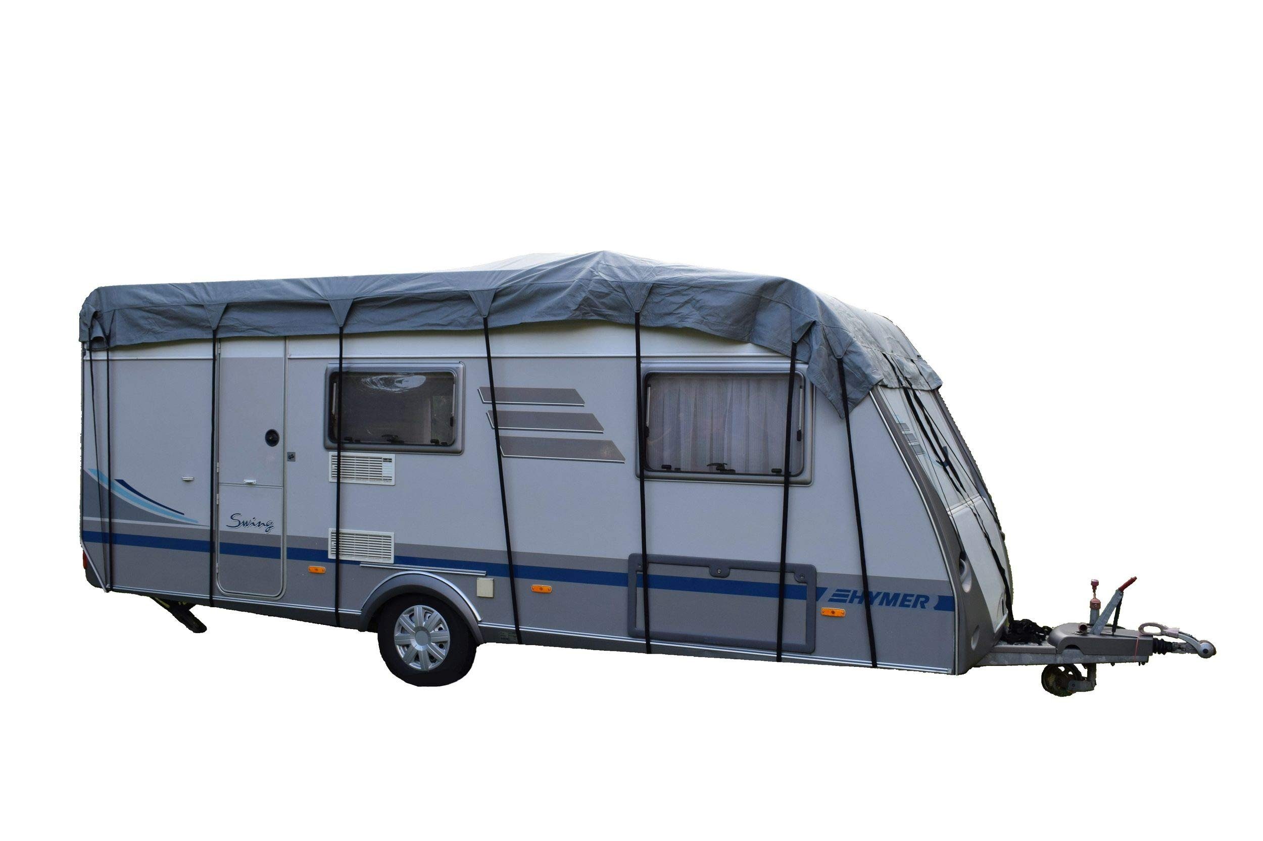 Green Yard Wohnwagenschutzhülle Dachschutzplane Wohnwagen & Wohnmobil Schutzdach (LxB) 750 cm x 300 cm (1 Stück, Inkl. Tragetasche), UV-beständig, atmungsaktiv und schimmelresistent