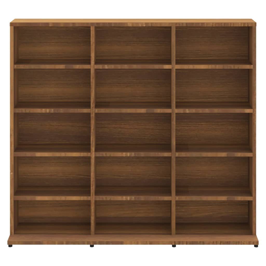 vidaXL CD-Regal CD-Regal Braun Eichen-Optik 102x23x89,5 cm Holzwerkstoff, 1-tlg.