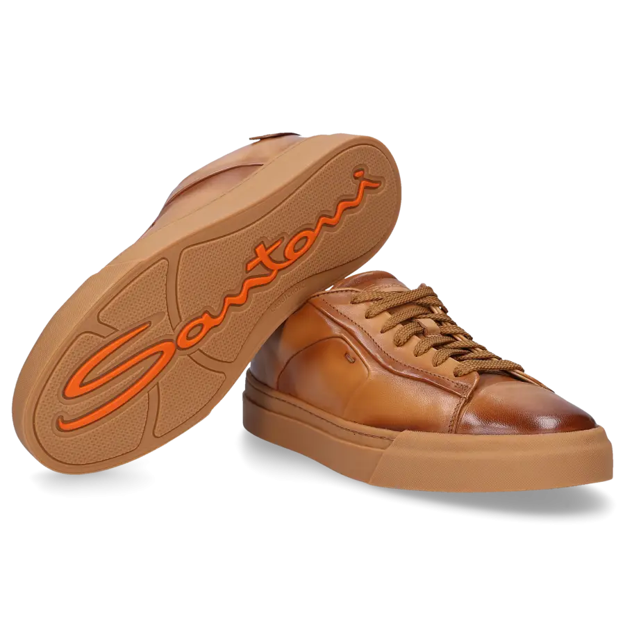Santoni - Sneaker low 21554 Kalbsleder - beige
