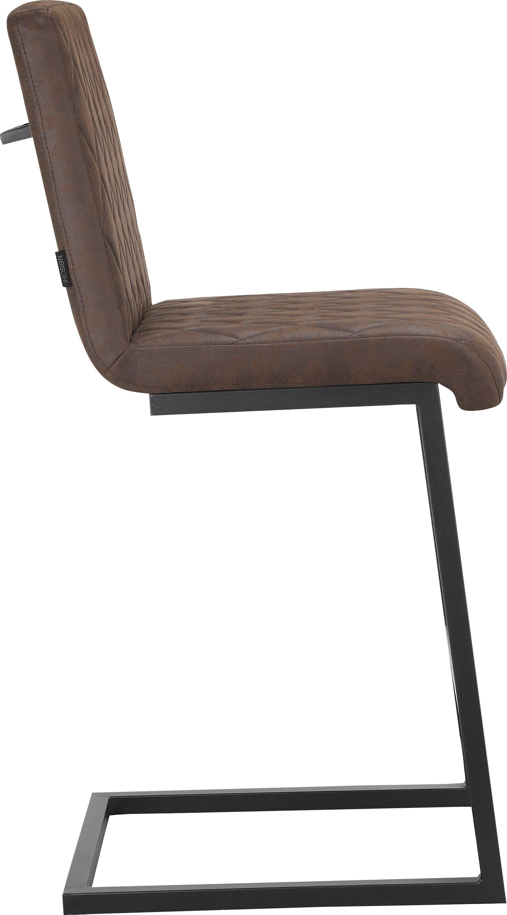 INOSIGN Bistrostuhl Janelle (2 St), Sitz und Rücken gepolstert, Nähte am Sitz und Rücken, Sitzhöhe 65 cm