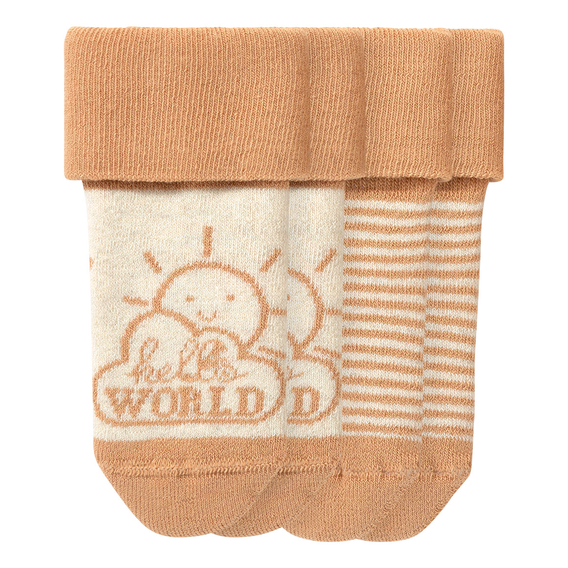 2 Paar Newborn Socken mit Umschlagbündchen
