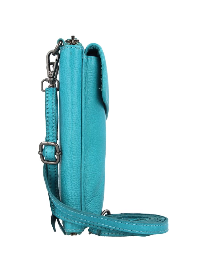 Greenburry Handytasche Leder 10 cm in turquise günstig kaufen onesize