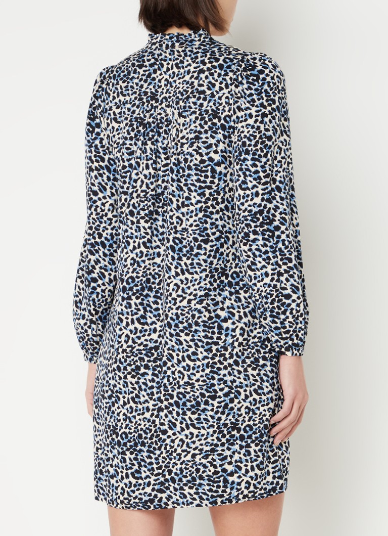 Rochie mini stil bluză Whistles cu imprimeu leopard și buzunare laterale