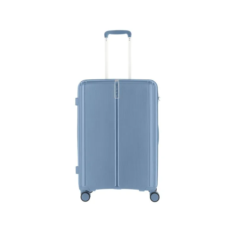 Travelite VAKA Trolley M mit 4 Rollen - Blaugrau