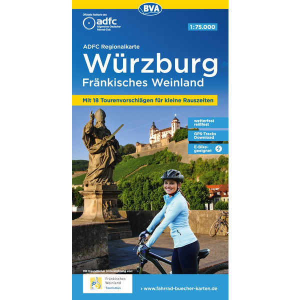 ADFC REGIONALKARTE WÜRZBURG FRÄNKISCHES WEINLAND - Fahrradkarte