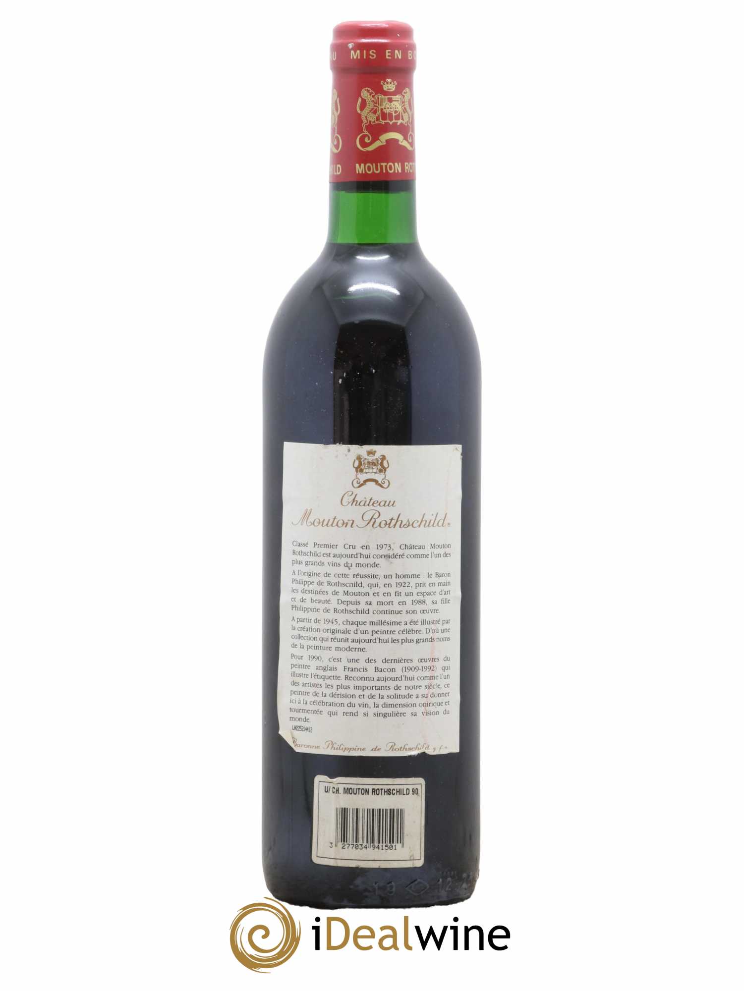 Château Mouton Rothschild 1er Grand Cru Classé  1990 - Lot de 1 Bouteille