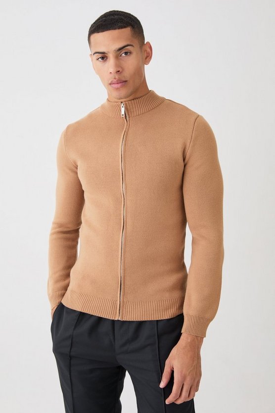 Muscle-Fit Jacke mit Reißverschluss