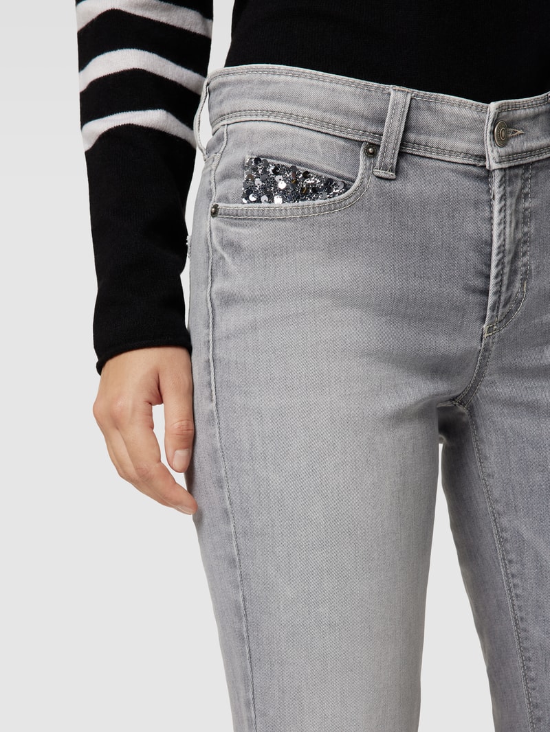 Jeans im 5-Pocket-Design Modell 'PIPER' in hellgrau