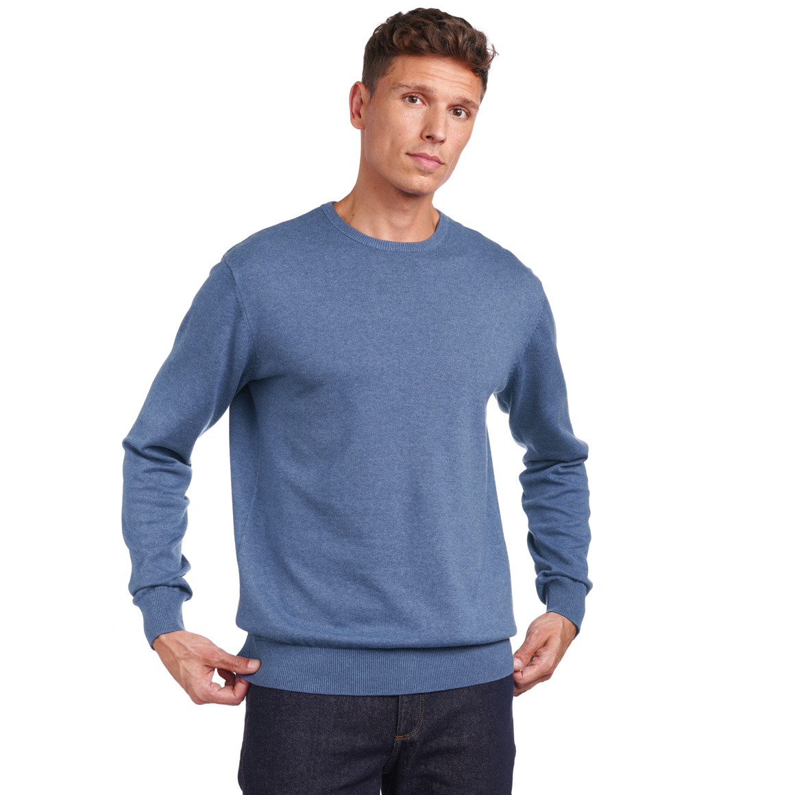Herren Feinstrickpullover mit Rundhals