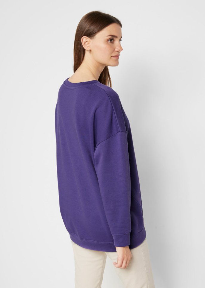 Oversize Sweatshirt mit Schlitzdetail