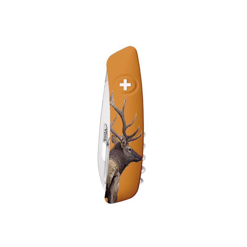 Swiza TT03 Tick Tool Wildlife Deer Orange, Schweizer Taschenmesser made in Swiss