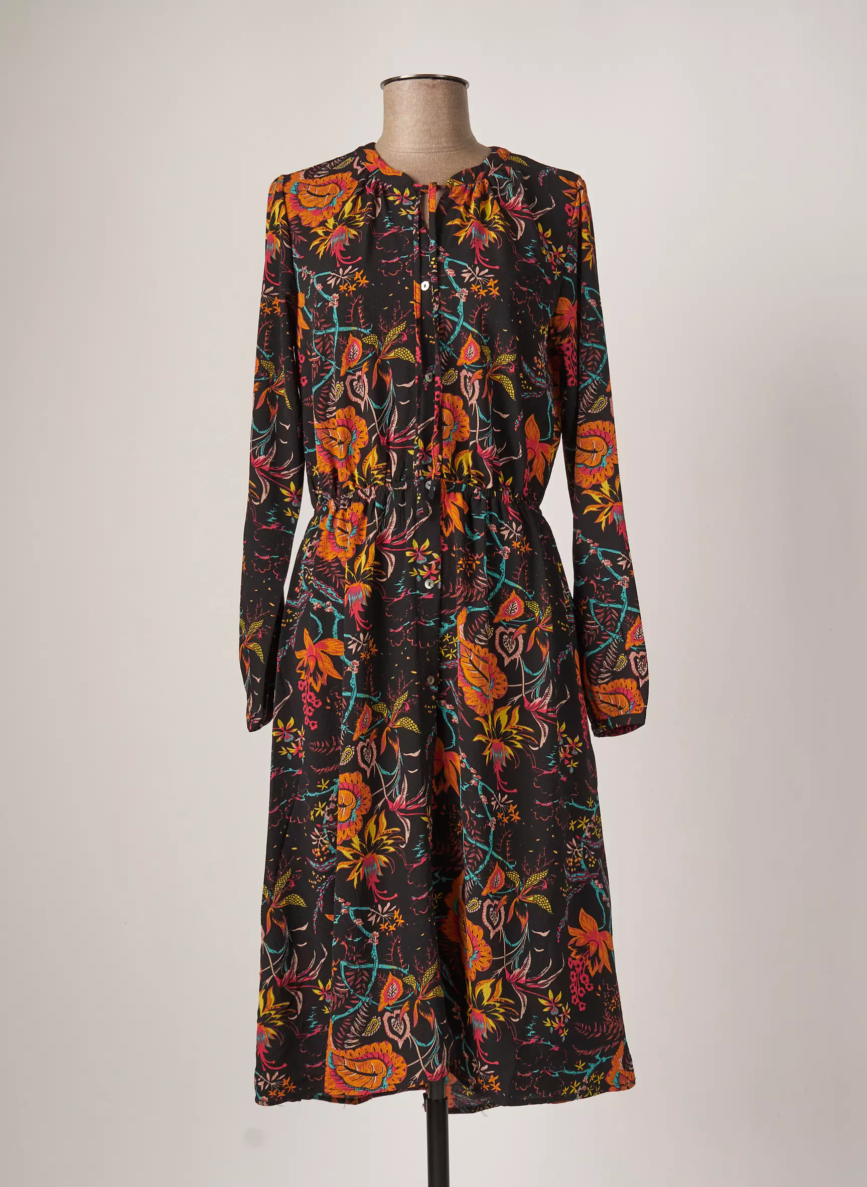Only Robes Mi Longues Femme couleur noir