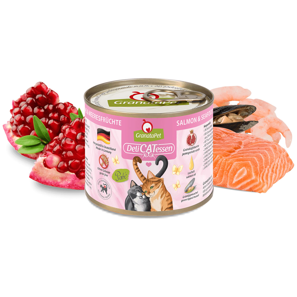 GranataPet Katze - Delicatessen Dose Lachs & Meeresfrüchte
