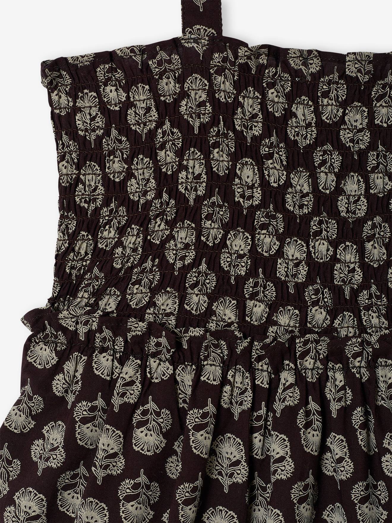 Vertbaudet Mädchen Maxikleid mit schmalen Trägern - anthrazit