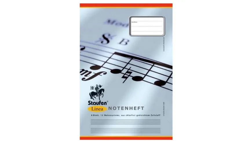 Notenheft A4 hoch 8 Blatt Lineatur 14