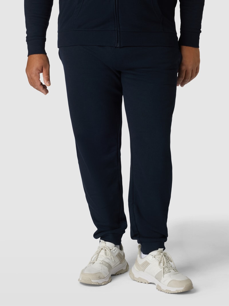 PLUS SIZE Sweatpants mit Logo-Stitching in dunkelblau