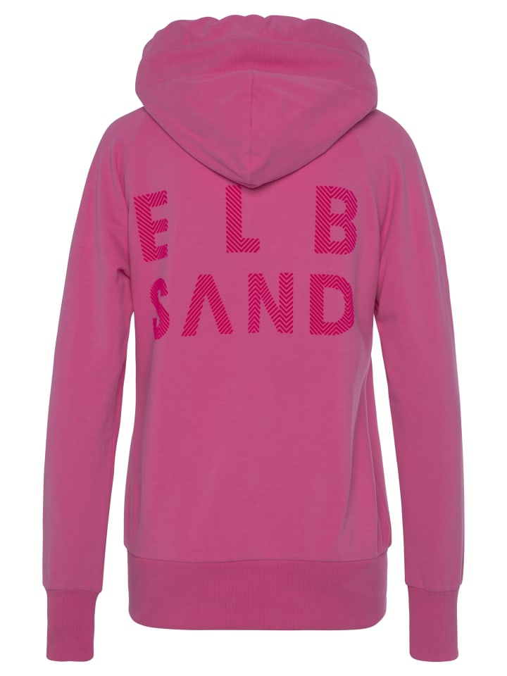 ELBSAND Kapuzensweatjacke in pink günstig kaufen