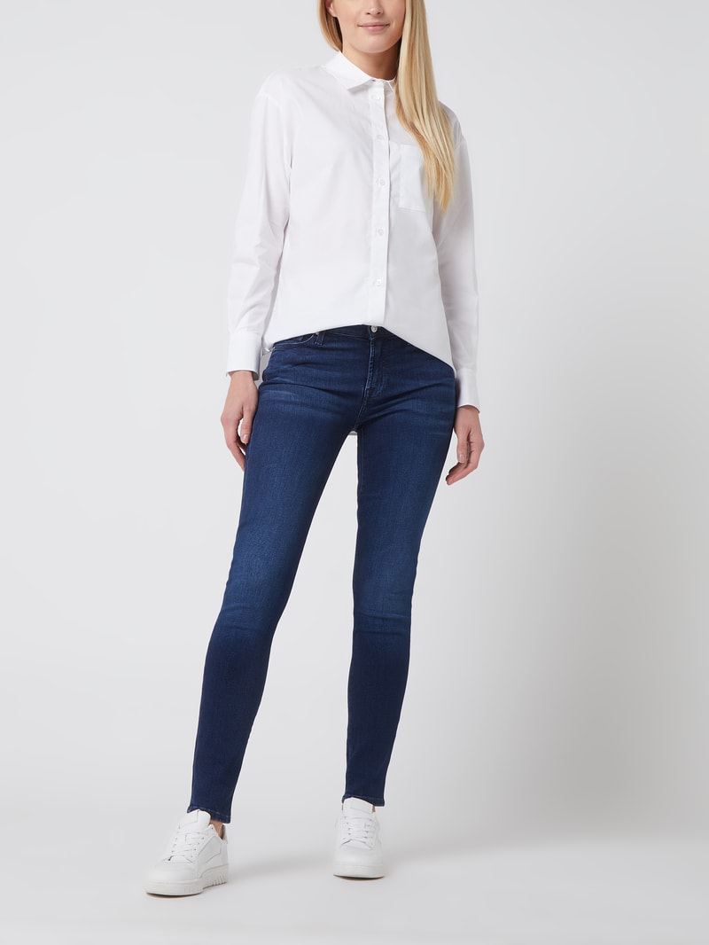 Oversized Bluse aus Baumwolle in weiß