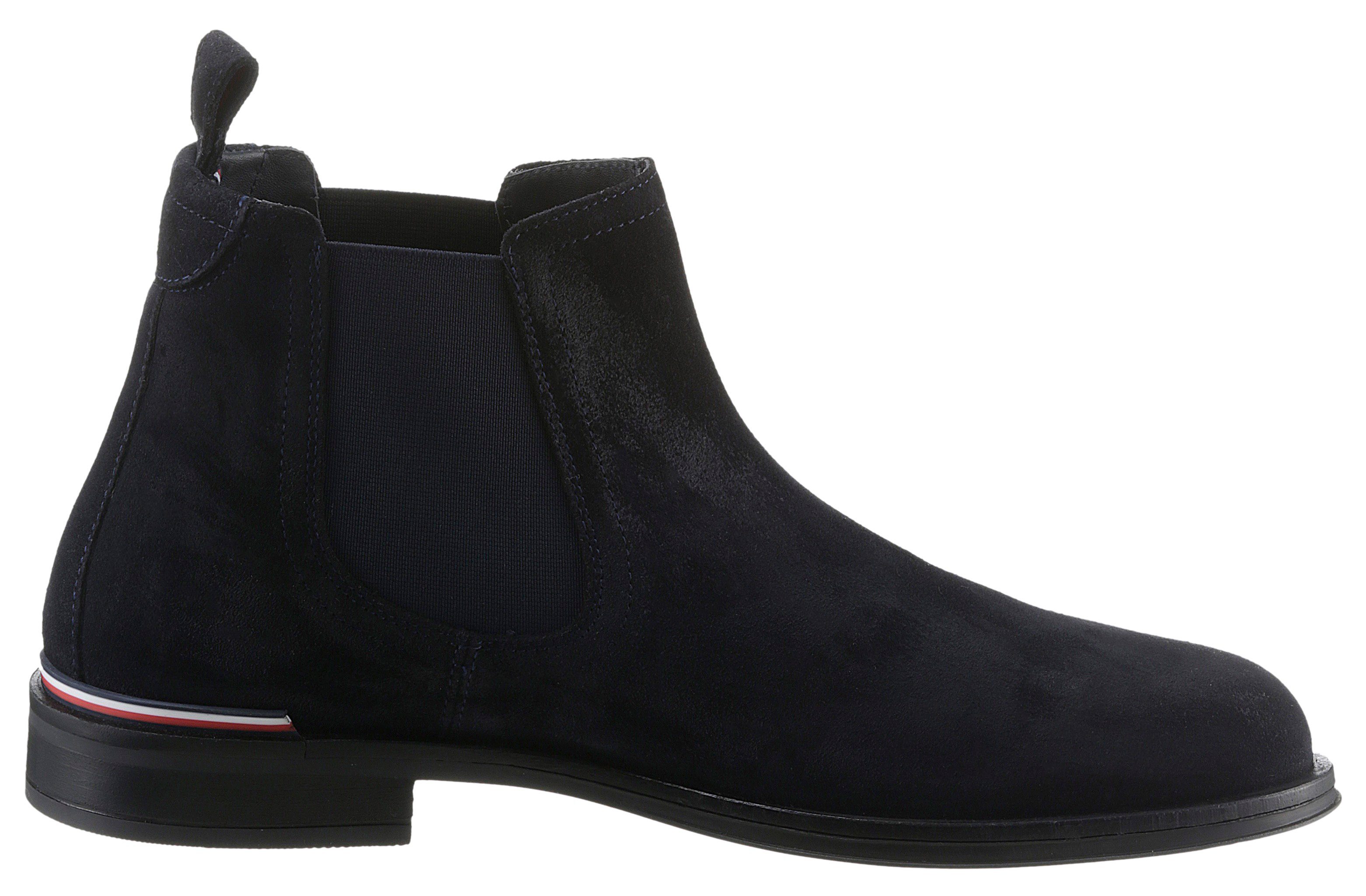 Tommy Hilfiger CORE RWB HILFIGER SUEDE CHELSEA Chelseaboots mit Streifen in der Ferse
