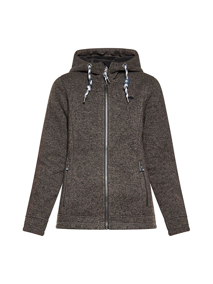 Schmuddelwedda Strickfleecejacke in Grau günstig kaufen