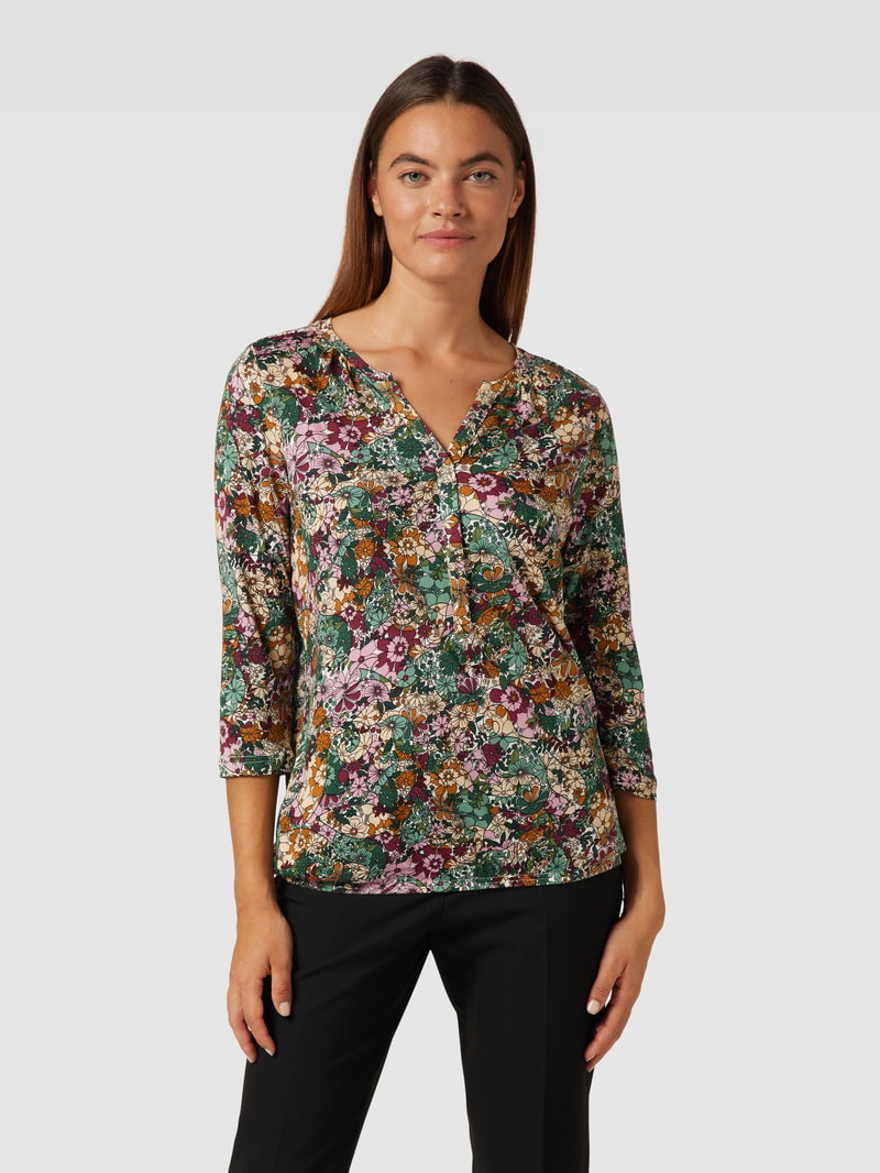 Longsleeve mit 3/4-Arm Modell 'FELICITY' in smaragdgrün