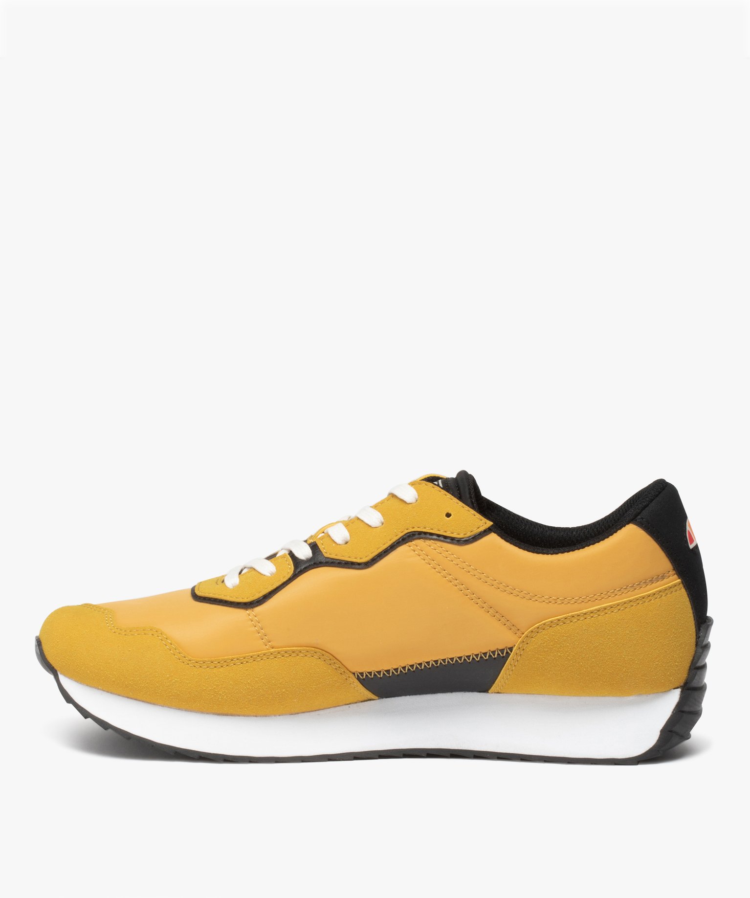 Baskets homme à lacets bi-matière - Ellesse jaune | GEMO