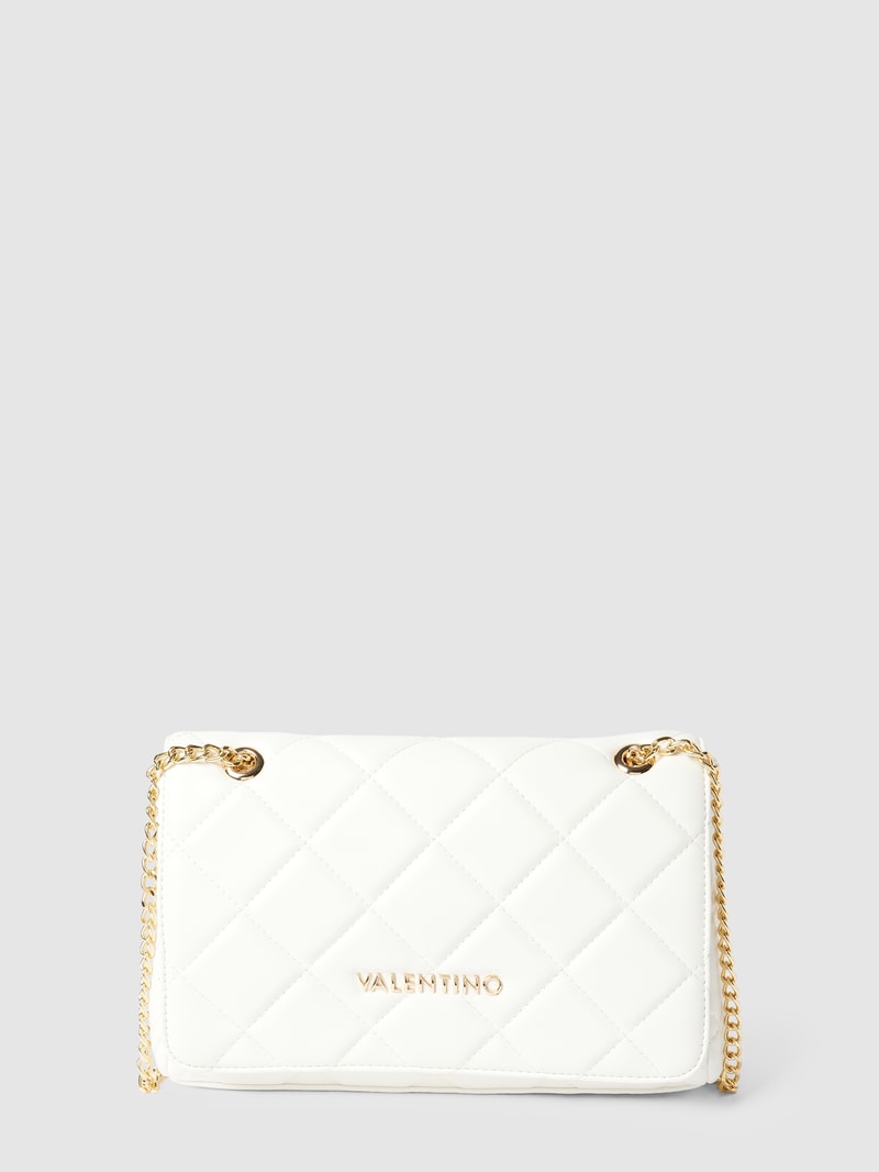 Crossbody Bag mit Label-Applikation Modell 'OCARINA' in weiß