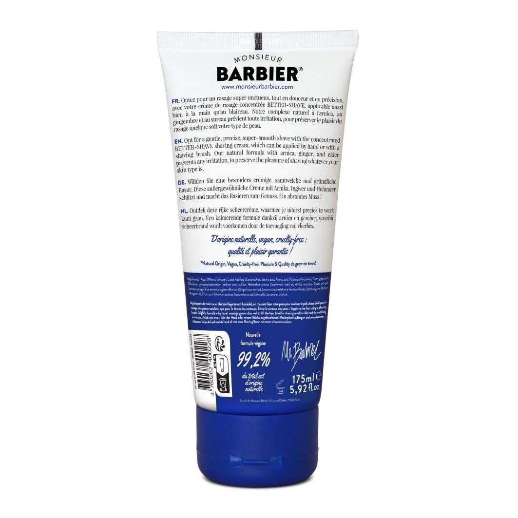 Monsieur Barbier Shaving Cream - BETTER-SHAVE