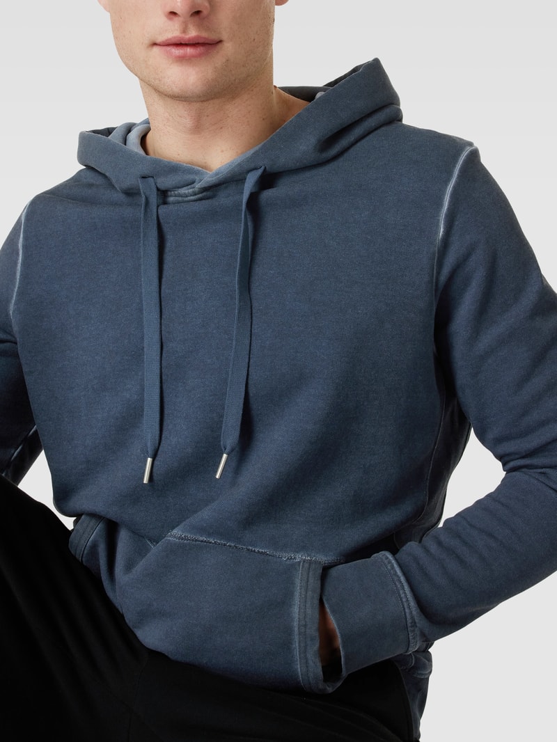 Hoodie mit Känguru-Tasche Modell 'SOHO HOODY' in marineblau