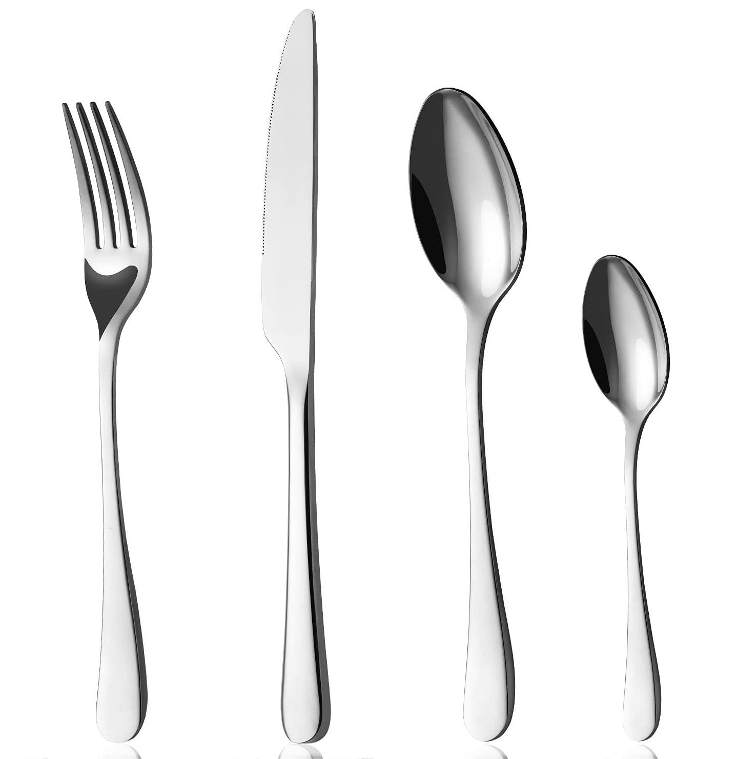 JOEAIS Besteck-Set 24 Teilig 6 Personen Besteck Edelstahl Besteckset, Essbesteck Set mit Messer Gabel Löffel Hochwertiges Edelstahlbesteck