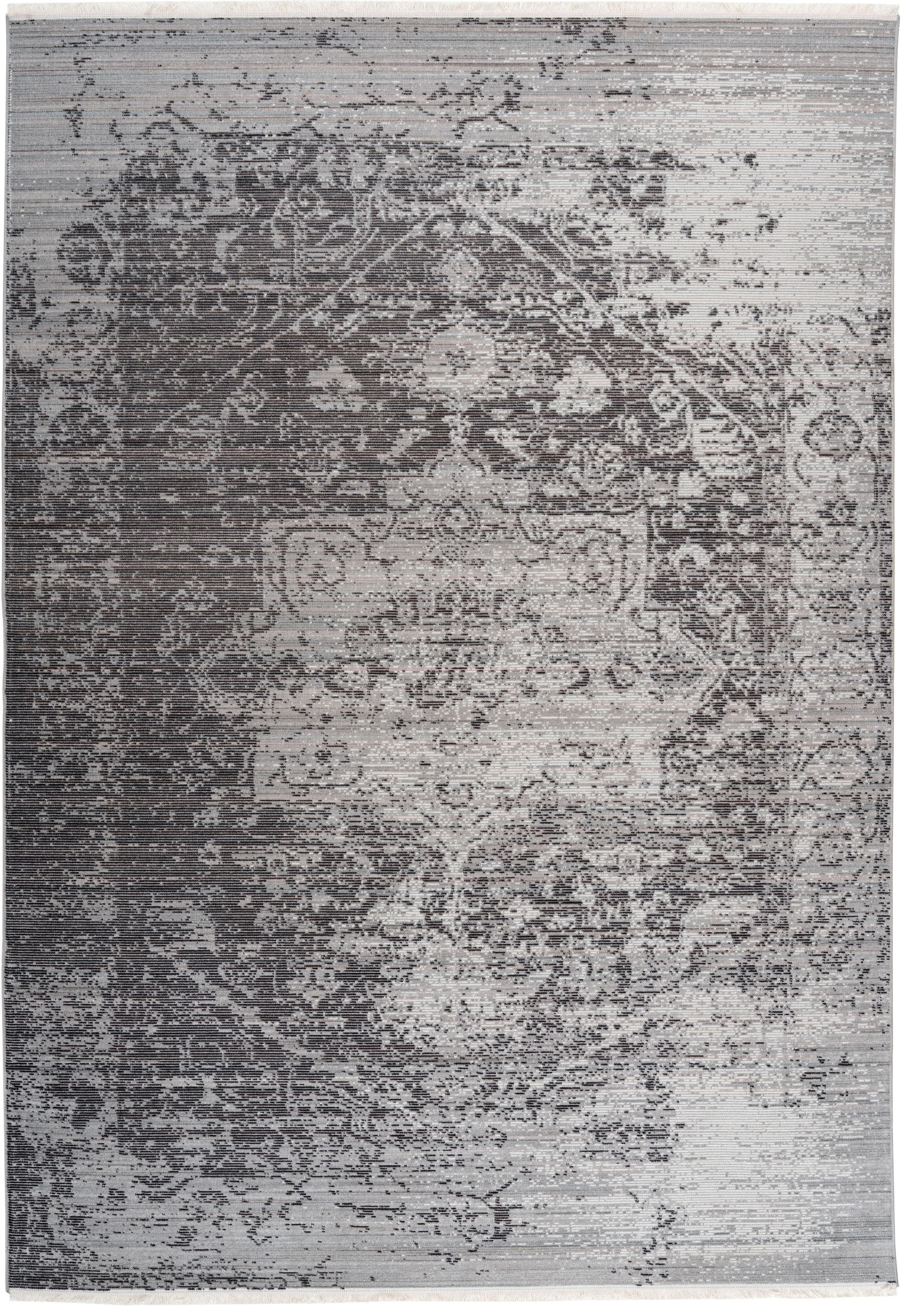 Teppich Bruno, Home affaire, rechteckig, Höhe: 5 mm, Vintage Design, mit Fransen, Wohnzimmer