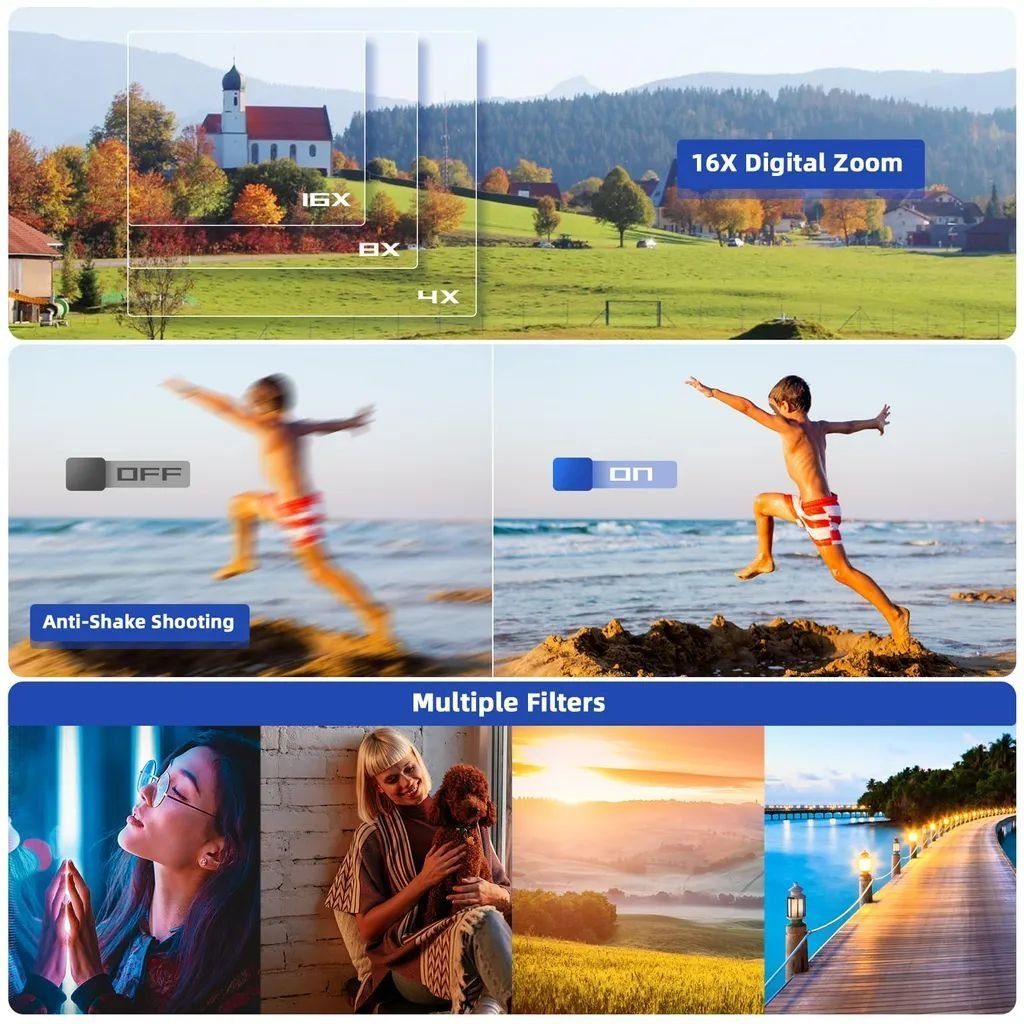 Fine Life Pro 4K-Aufruf 48 Mio. Pixel Vollformat-Digitalkamera (48 MP, Karte-Kamera mit beiden Kamerafunktionen, 48 MP)