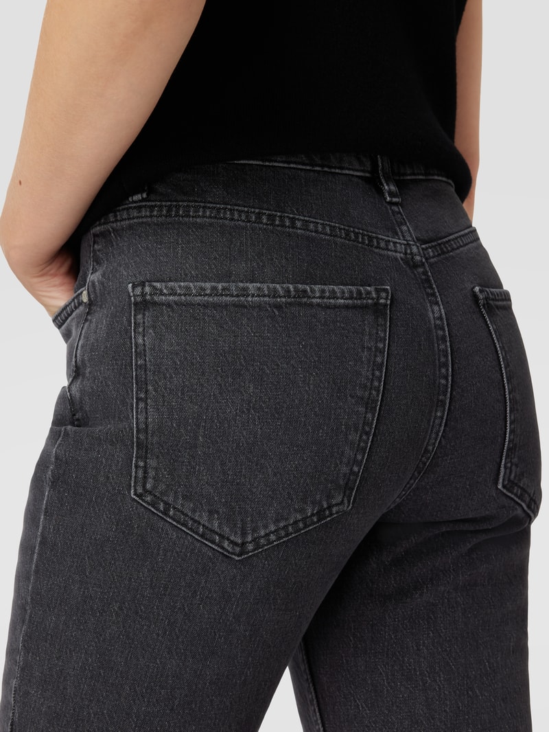 High Waist Jeans mit Stretch-Anteil in dunkelgrau