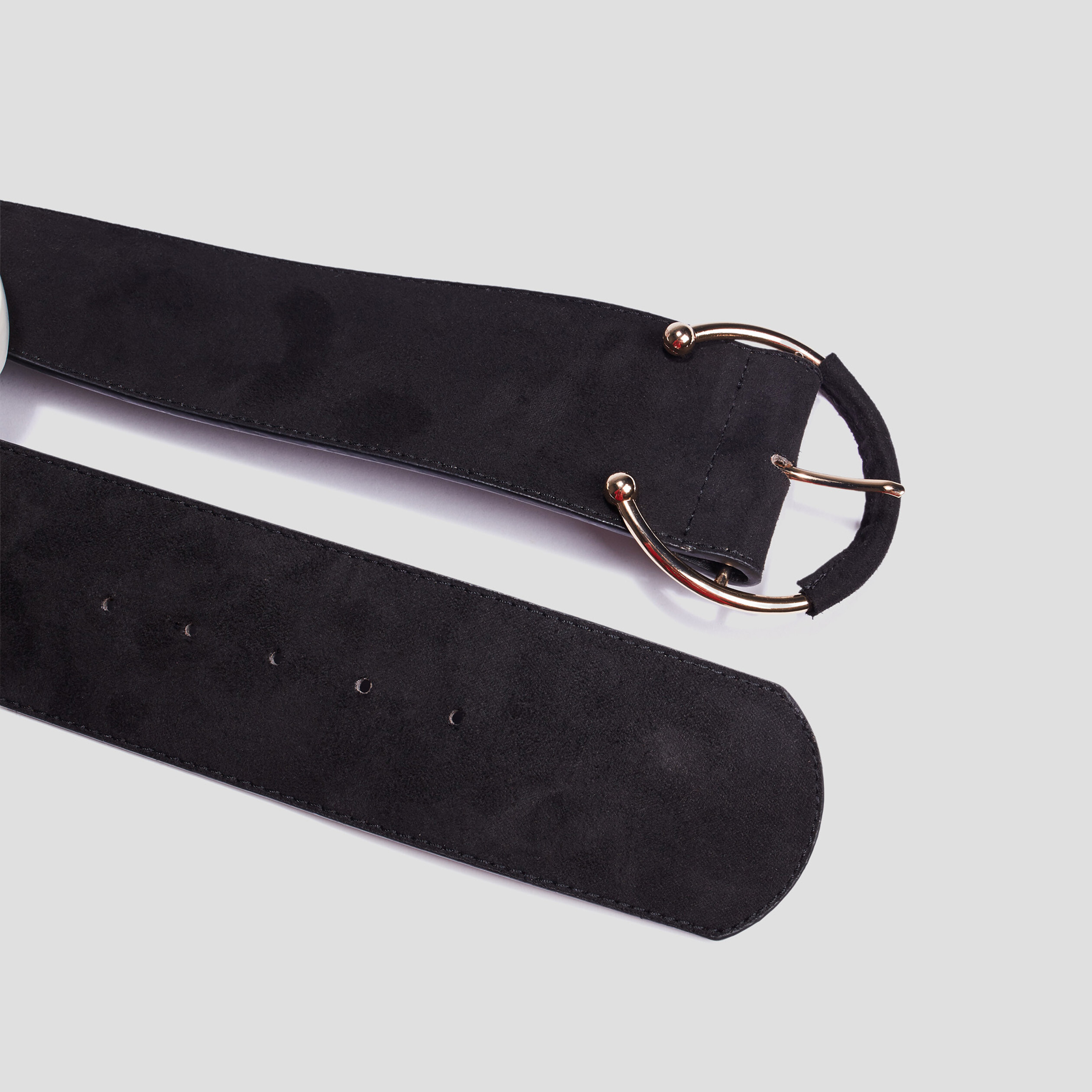 Ceinture boucle large noir femme | La Halle