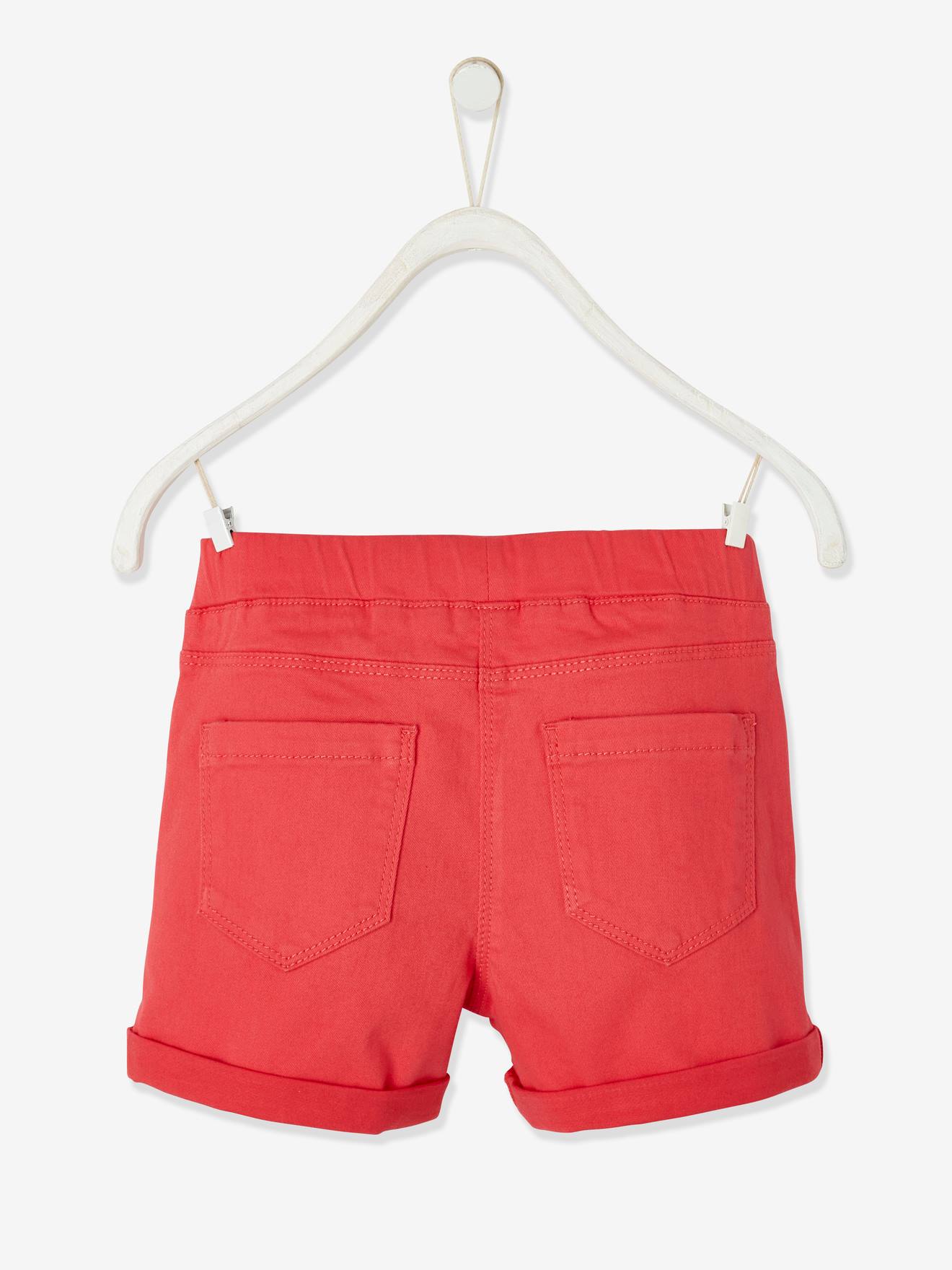 Vertbaudet Mädchen Shorts, Makrameespitze BASIC - erdbeere