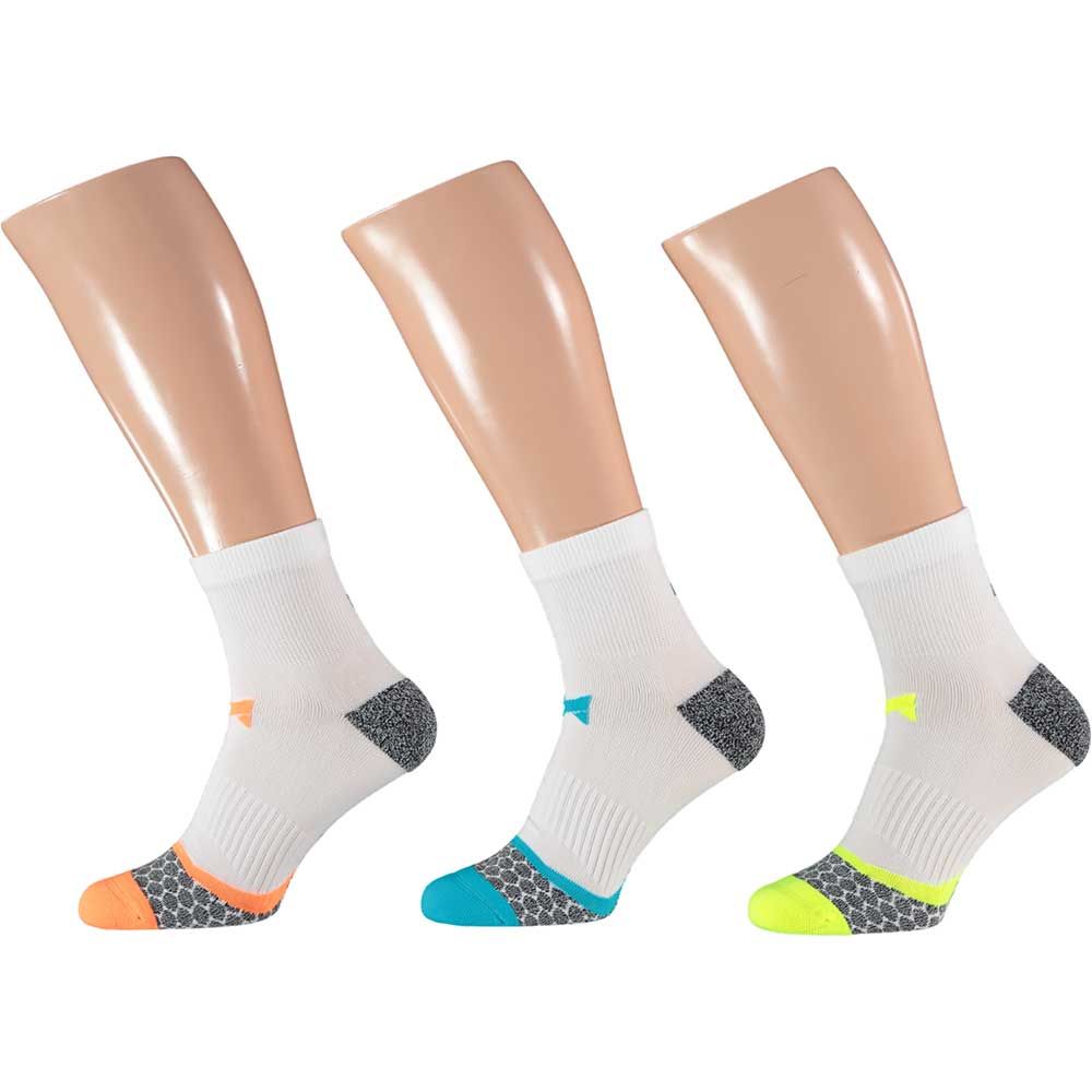 Xtreme 9 Paar Multi White Laufsocken