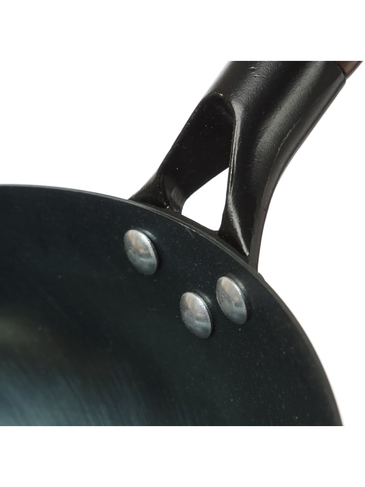GORANDO WOK Pfanne für Gasherd Grill Eisen mit Holzgriff D: 32cm günstig kaufen onesize