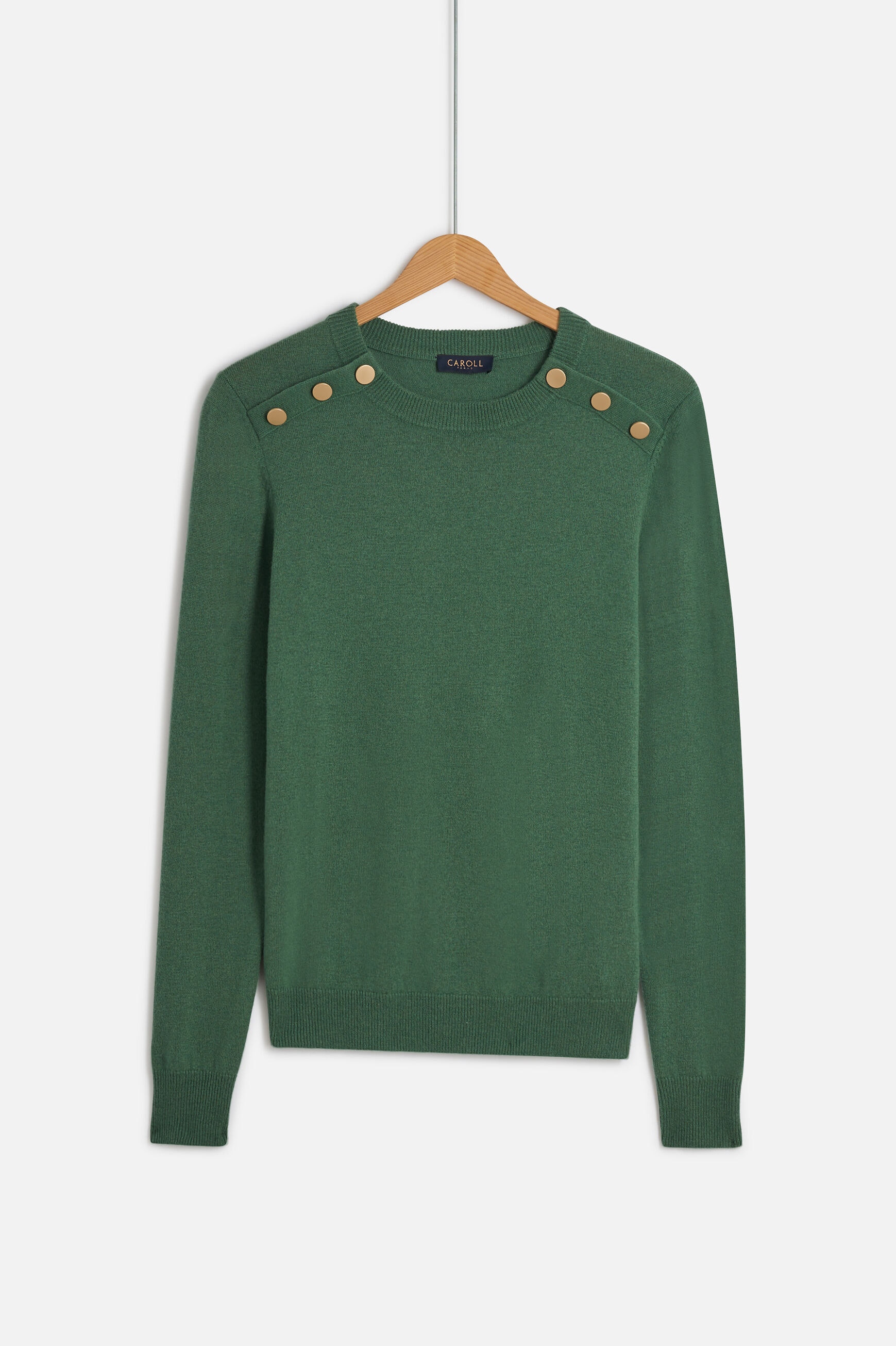 pull romuald 100% laine vert clair femme
