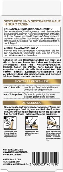 L'Oréal Paris Age Perfect 7 Tage Kur Pro-Kollagen Experte Straffende Ampullen