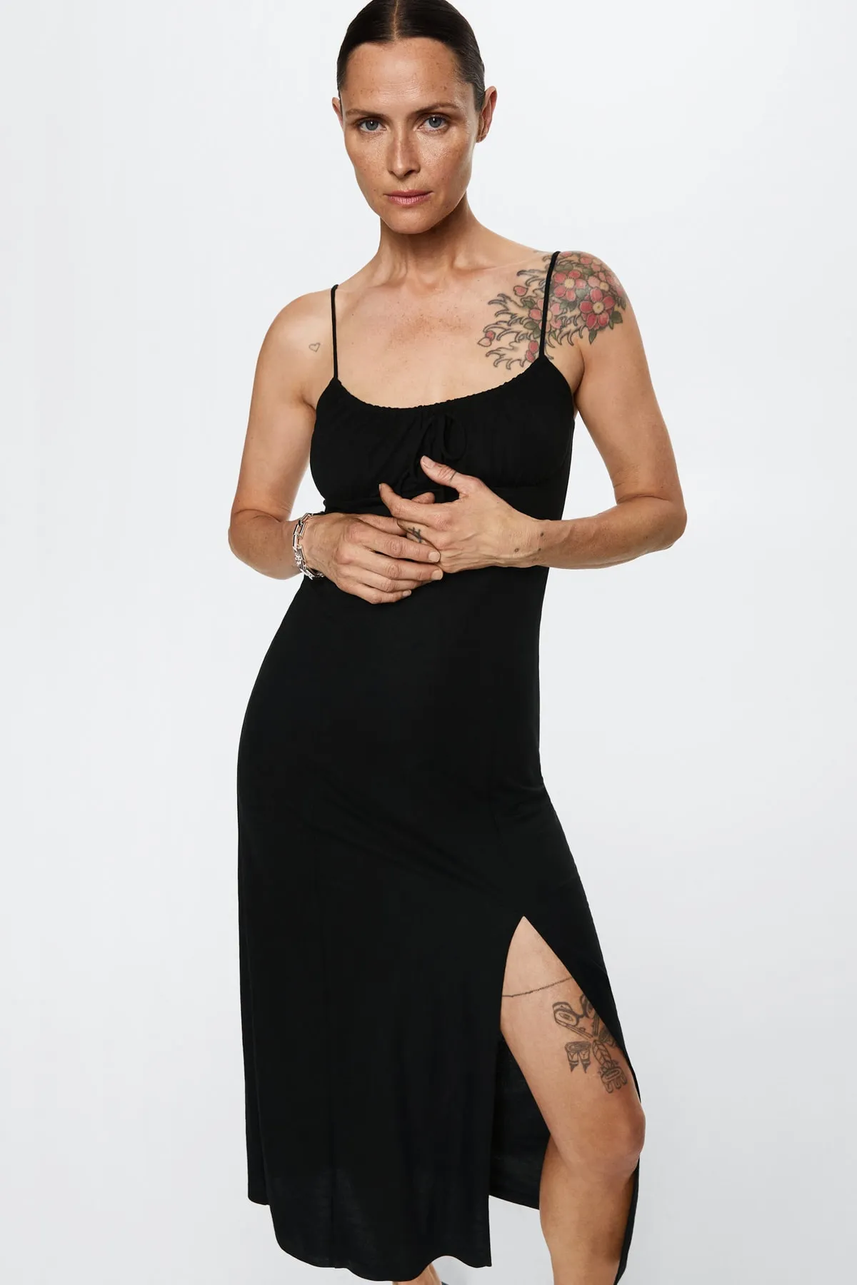 MANGO  Schwarzes Damenkleid 37030456