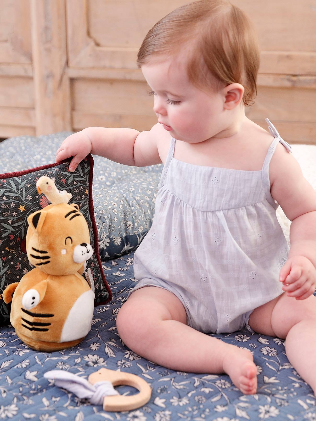 Vertbaudet Baby Sommer-Overall - himmelblau