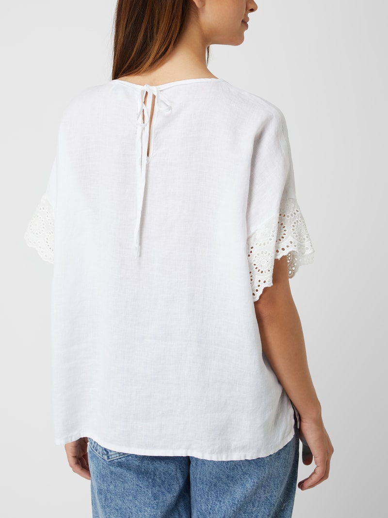 Blusenshirt aus Leinen in weiß