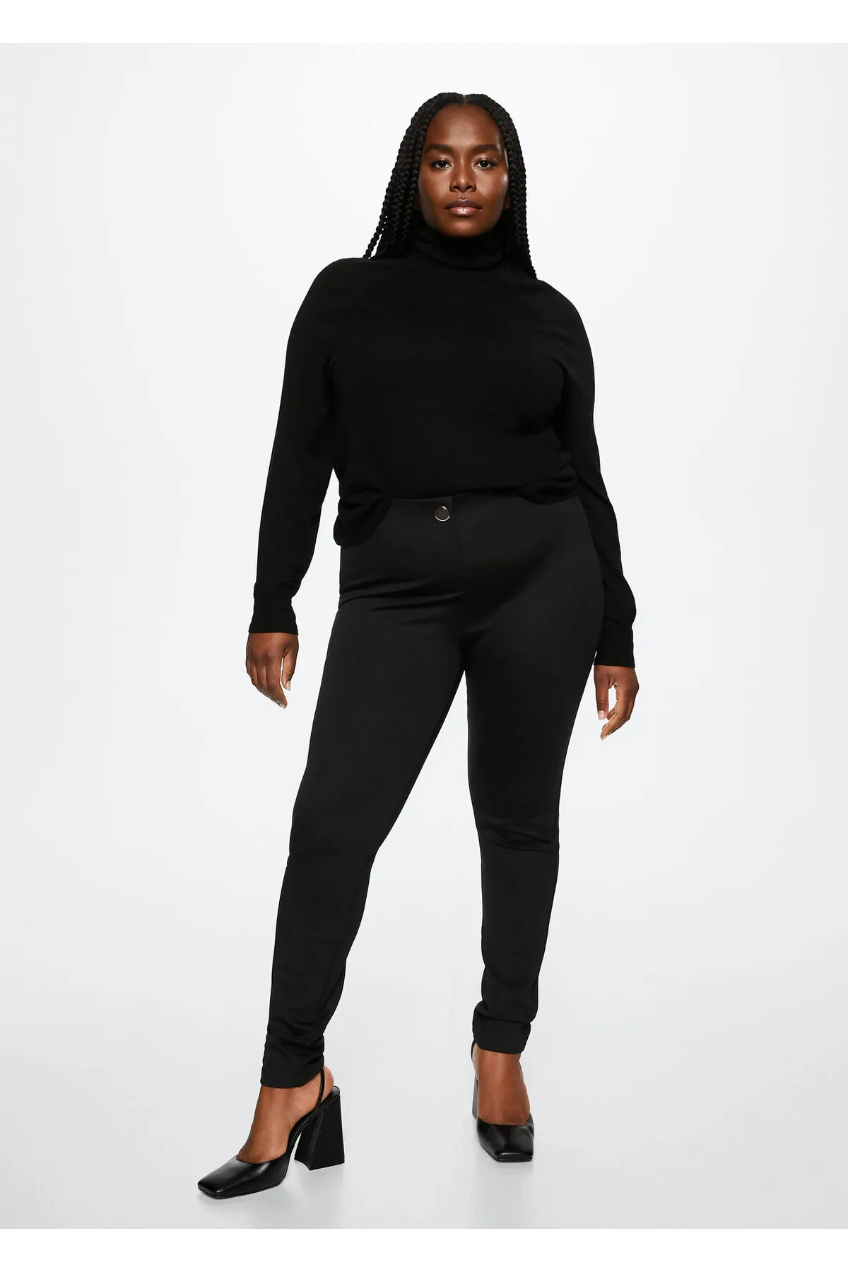MANGO  Schwarze Damenstrumpfhose 37055824