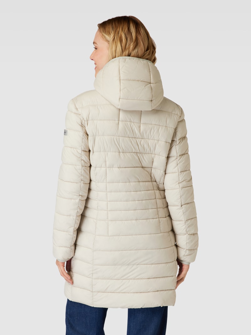 Steppjacke mit Kapuze Modell 'LAURA MAY' in kitt
